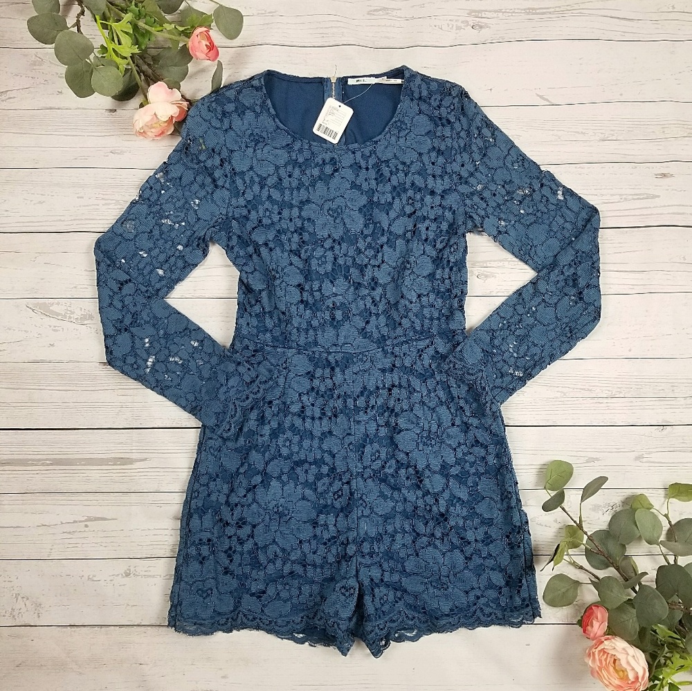 Kimchi Blue Womens Blue Romper